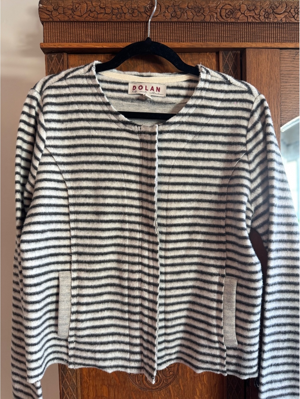 Dolan Left Coast Collection for Anthropologie Striped Quilted Zip Jacket